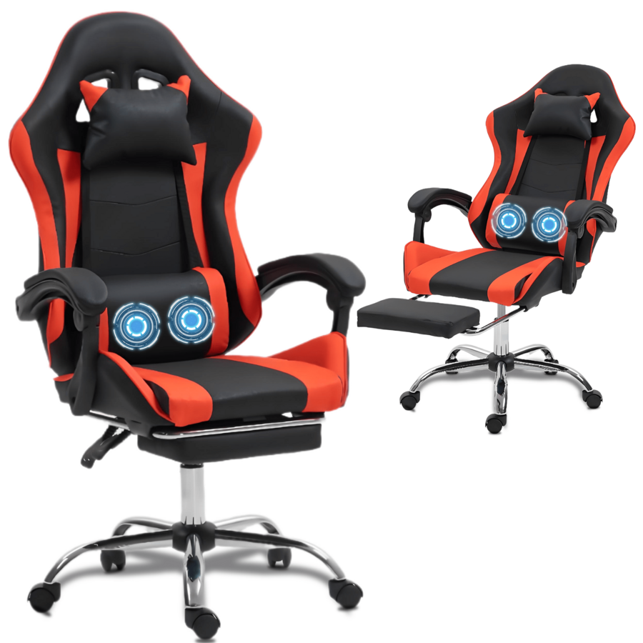 Massage - Sedia da gaming con supporto lombare