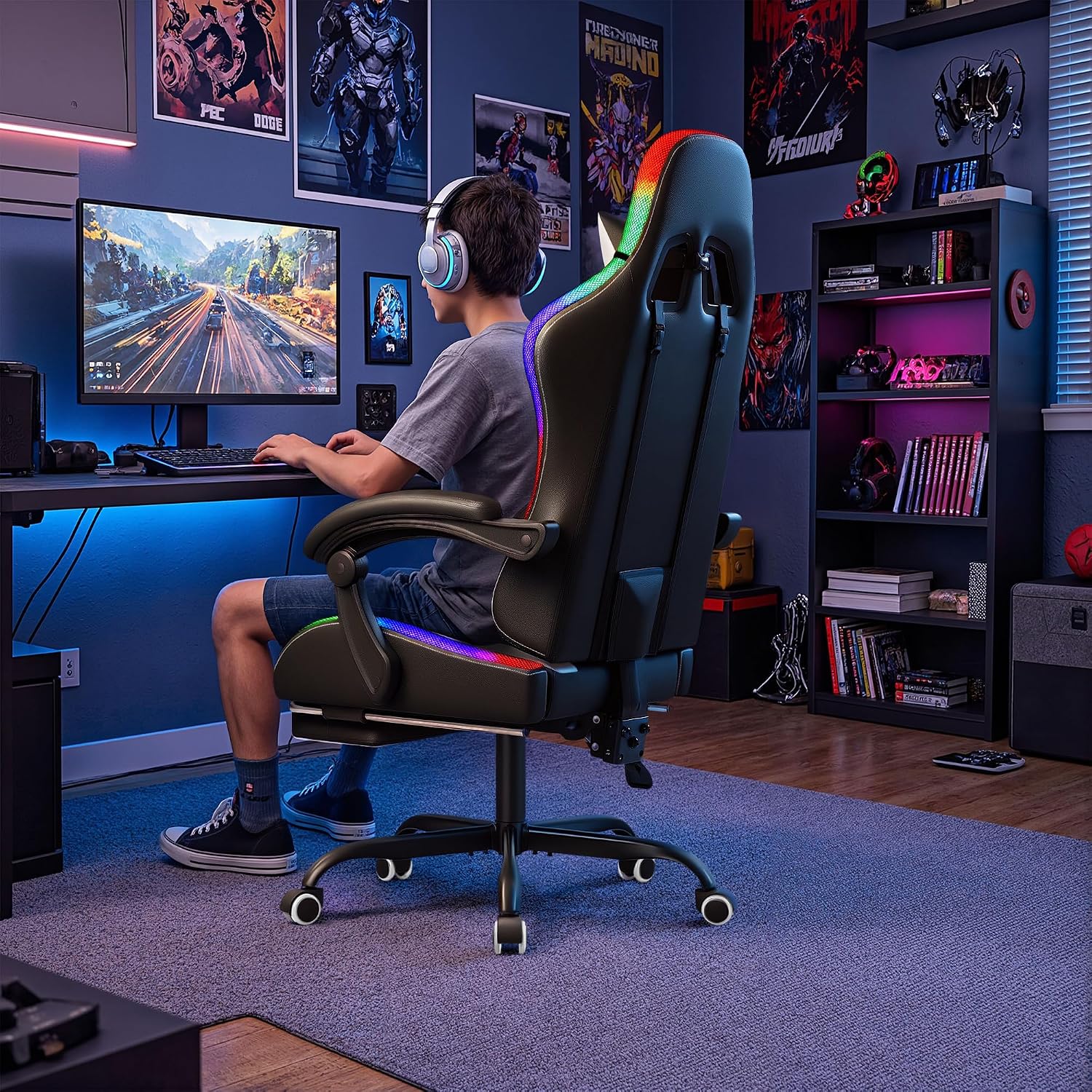 Sedia da gaming Homall, sedia  - Massage recensione e prezzo